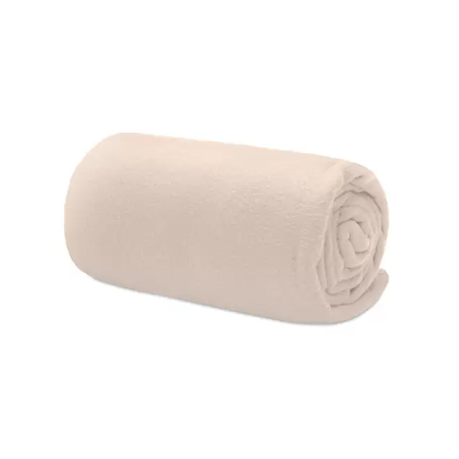 PLAID POLAIRE PERSONNALISABLE 'WEEK-END RPET' - beige