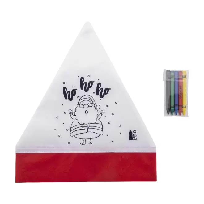 BONNET PERE NOEL A COLORIER PERSONNALISABLE 'COLKIDS' - blanc