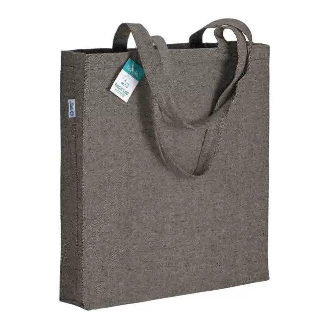 TOTE BAG EN COTON RECYCLE PUBLICITAIRE 280G 'BOQUITA' - noir