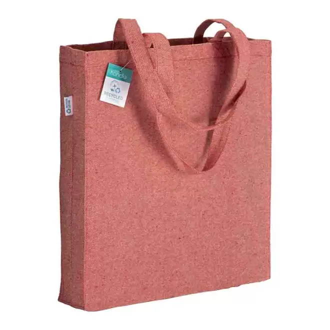 TOTE BAG EN COTON RECYCLE PUBLICITAIRE 280G 'BOQUITA' - rouge