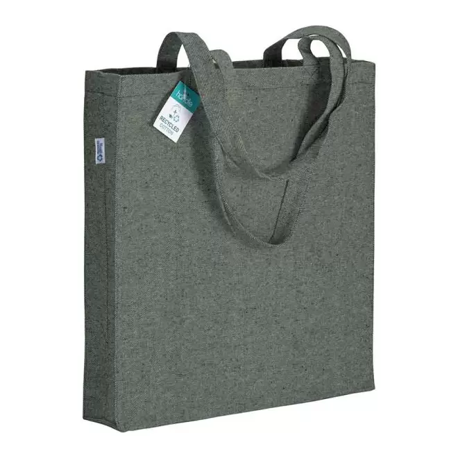 TOTE BAG EN COTON RECYCLE PUBLICITAIRE 280G 'BOQUITA' - vert