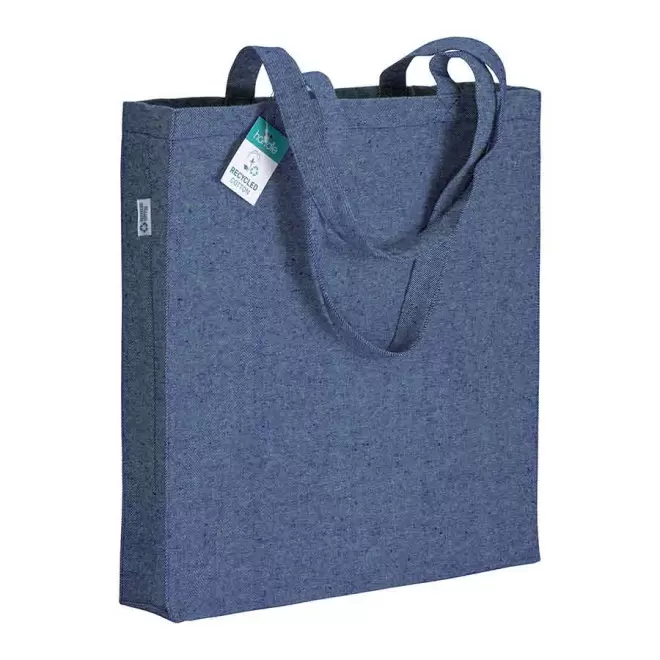 TOTE BAG EN COTON RECYCLE PUBLICITAIRE 280G 'BOQUITA' - bleu royal