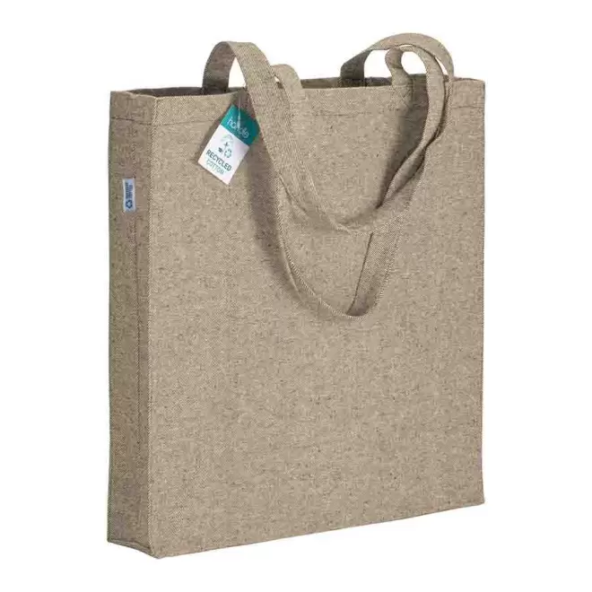 TOTE BAG EN COTON RECYCLE PUBLICITAIRE 280G 'BOQUITA' - écru