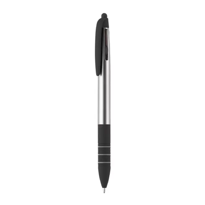 STYLO PUBLICITAIRE 3 COULEURS AVEC STYLET 'MAYALL' - argenté