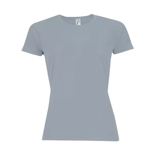 TEE-SHIRT PERSONNALISÉ RESPIRANT FEMME 'SPORTY' 140 GR/M² - gris
