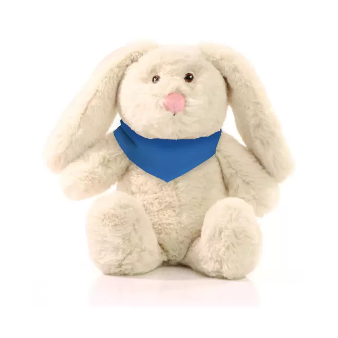 PELUCHE RPET LAPIN PERSONNALISABLE 'PINOU BANDANA' - bleu