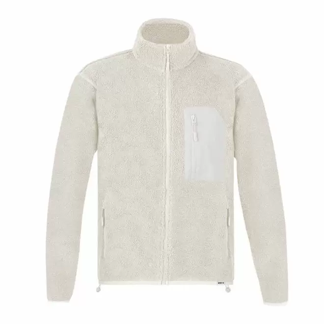 VESTE SHERPA MIXTE PERSONNALISEE 'ELIDOR' - naturel