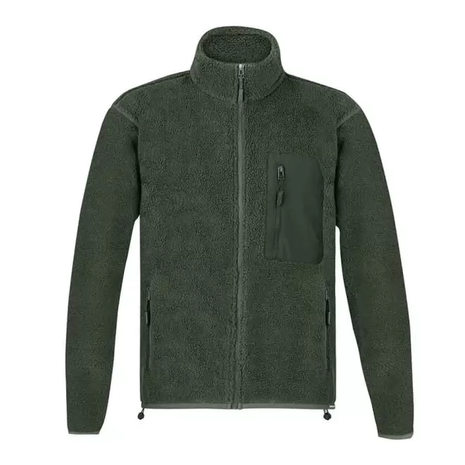 VESTE SHERPA MIXTE PERSONNALISEE 'ELIDOR' - vert
