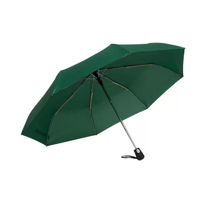 PARAPLUIE PUBLICITAIRE TEMPETE PLIABLE OUVERTURE AUTO 'THURSO' - vert foncé