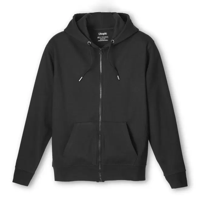 SWEAT ZIPPE MIXTE UTOPIC® PUBLICITAIRE 'ZITTO' - noir