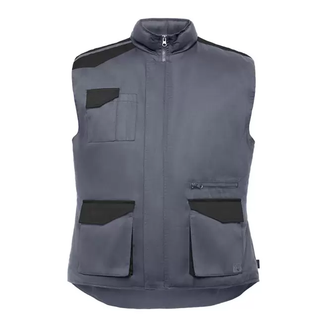 GILET TRAVAIL PERSONNALISABLE 'ARMODO' - gris/noir