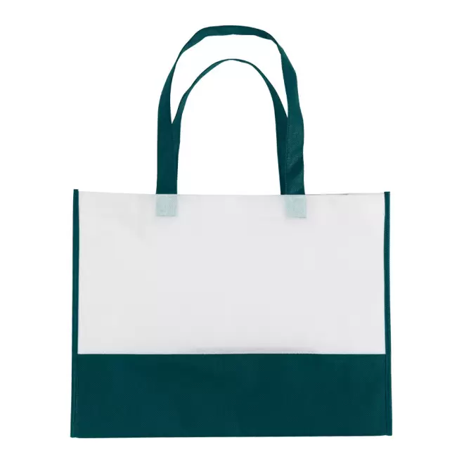 SAC SHOPPING PERSONNALISABLE 'ROMA' 80 GR/M² - blanc/vert anglais