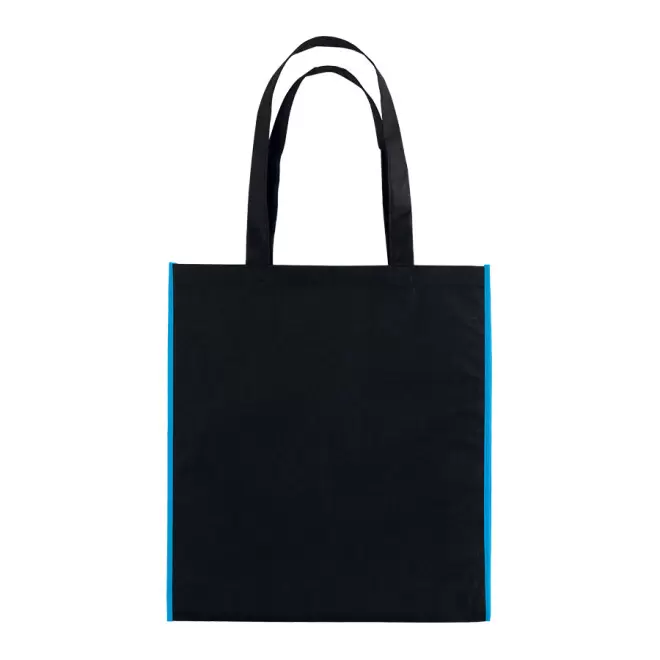 SAC SHOPPING PUBLICITAIRE 'LISBOA' 80 GR/M² - noir/turquoise