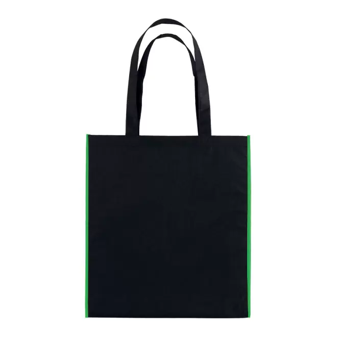 SAC SHOPPING PUBLICITAIRE 'LISBOA' 80 GR/M² - noir/vert pomme