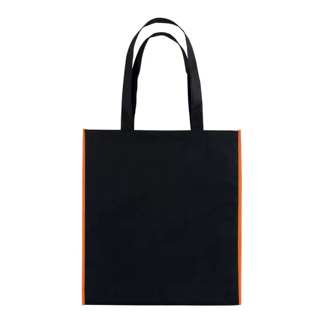 SAC SHOPPING PUBLICITAIRE 'LISBOA' 80 GR/M² - noir/orange