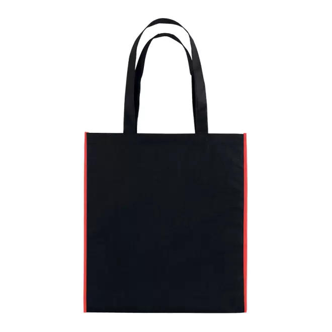 SAC SHOPPING PUBLICITAIRE 'LISBOA' 80 GR/M² - noir/rouge
