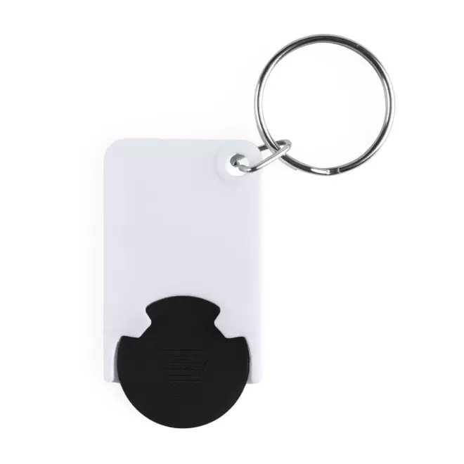PORTE-CLÉS PUBLICITAIRE JETON 'TOKEN' - noir