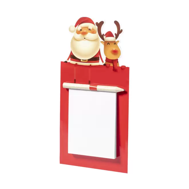 MEMO MAGNET DE NOEL PERSONNALISABLE AVEC CRAYON 'NOTY' - rouge
