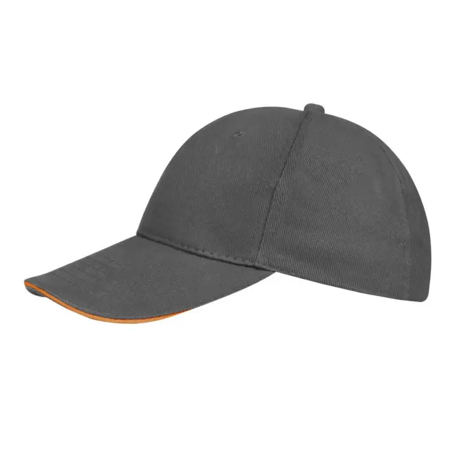 CASQUETTE PUBLICITAIRE 'BUFFALO' 260 GR/M² - gris foncé/orange