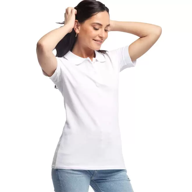 POLO FEMME LES FILOSOPHES PUBLICITAIRE 'BEAUVOIR' - blanc