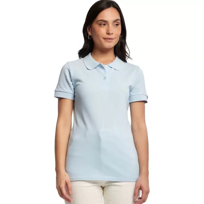 POLO FEMME LES FILOSOPHES PUBLICITAIRE 'BEAUVOIR' - bleu ciel
