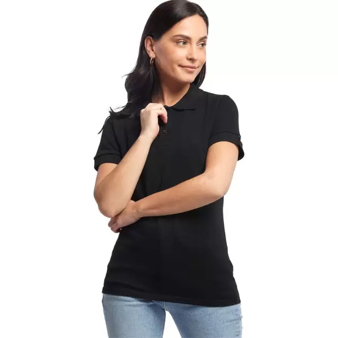 POLO FEMME LES FILOSOPHES PUBLICITAIRE 'BEAUVOIR' - noir