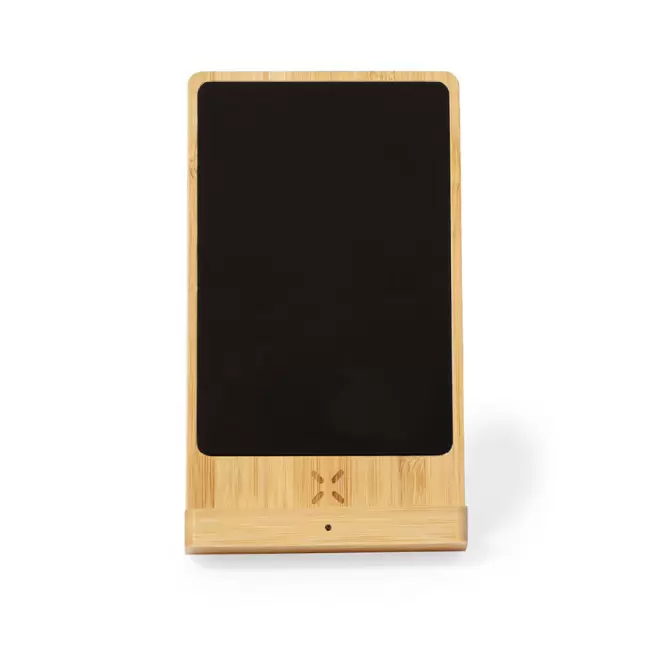 CHARGEUR INDUCTION 15W LED PUBLICITAIRE 'BAMBERCHARG' - bambou