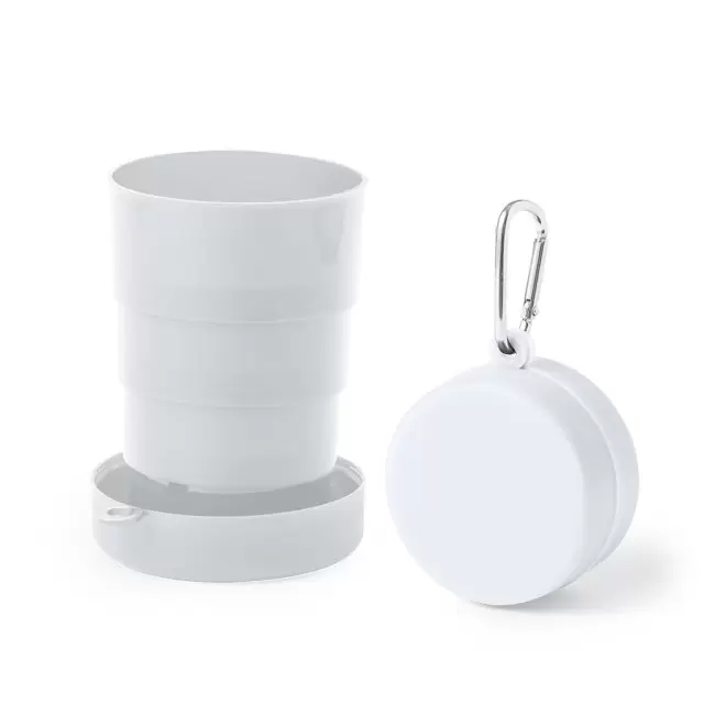 GOBELET PLIABLE PUBLICITAIRE 'SAMANIA RECYCLE' - blanc