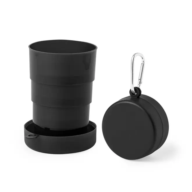 GOBELET PLIABLE PUBLICITAIRE 'SAMANIA RECYCLE' - noir