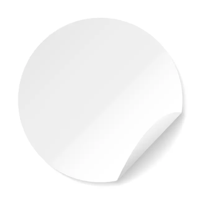 STICKERS ROND PUBLICITAIRE PAPIER COUCHE 'KLISTER' - ø 7 cm