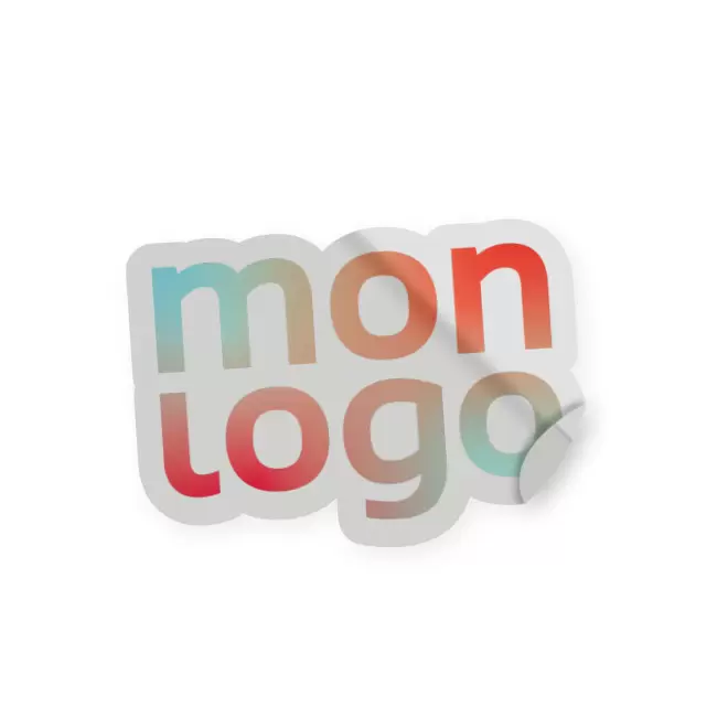 STICKERS A LA FORME PUBLICITAIRE PAPIER COUCHE 'KLISTER' - à la forme