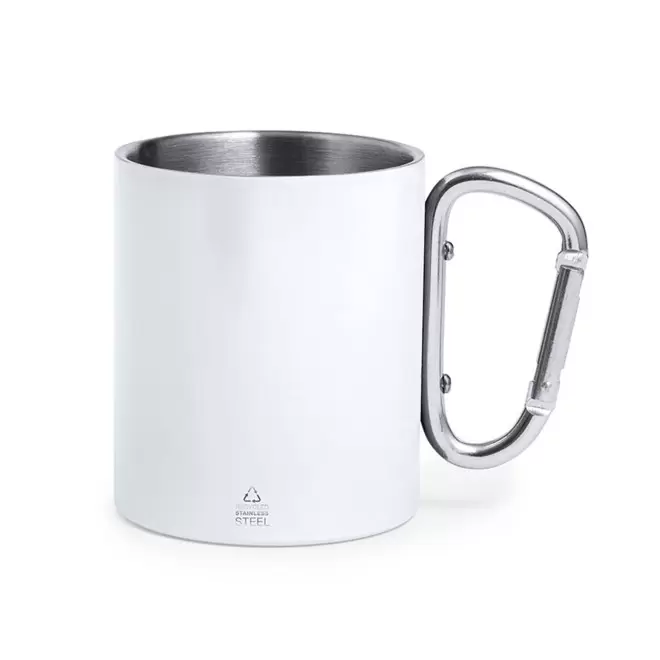 MUG MOUSQUETON PERSONNALISABLE 'MACKENZA RECYCLEE' - blanc