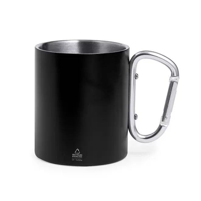MUG MOUSQUETON PERSONNALISABLE 'MACKENZA RECYCLEE' - noir