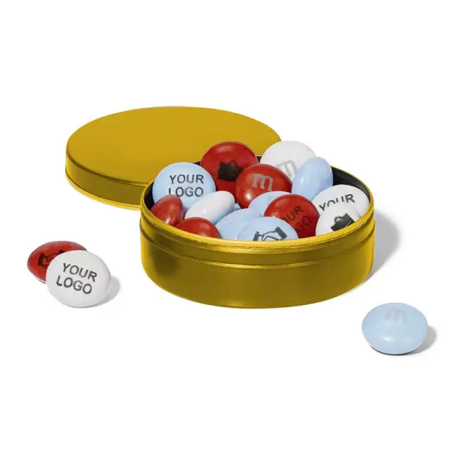 BOITE METAL 20G DE M&M'S® PERSONNALISABLES - jaune