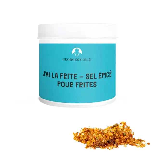 POT EPICES PUBLICITAIRE GEORGES COLIN 'AROMA' - la frite - sel épicé