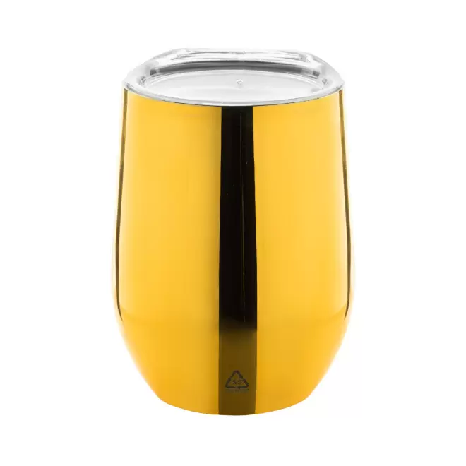 MUG ISOTHERME 350ML PERSONNALISABLE 'GOUGA RECYCLE GOLD' - doré