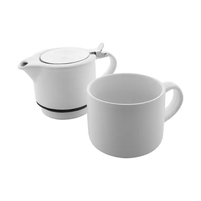 SERVICE A THE AVEC THEIERE PERSONNALISABLE 'INFUSION' - blanc