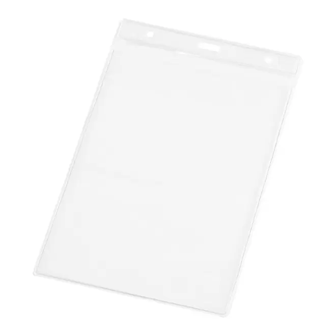 PORTE-BADGE VERTICAL PUBLICITAIRE FORMAT A6 'ERKI' - transparent