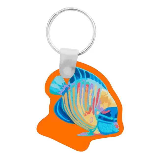 PORTE-CLÉS PUBLICITAIRE SUR MESURE EN ACRYLIQUE RIGIDE 'OLEIRAS' - orange