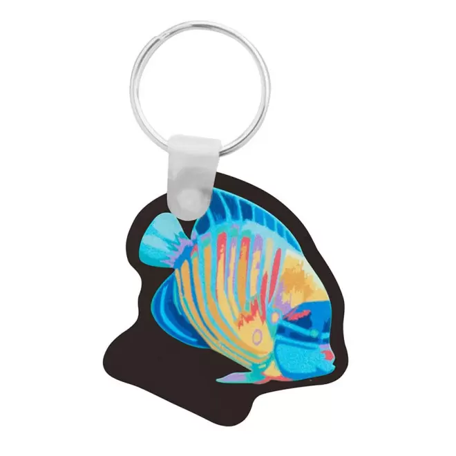 PORTE-CLÉS PUBLICITAIRE SUR MESURE EN ACRYLIQUE RIGIDE 'OLEIRAS' - noir