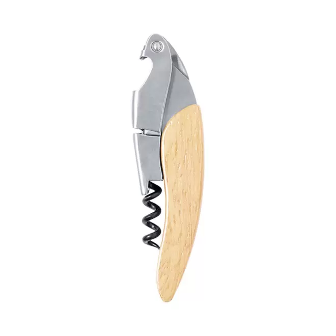 SOMMELIER AVEC MANCHE EN BOIS PERSONNALISE 'NIRQUOIS' - naturel