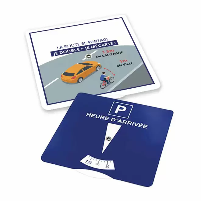 DISQUE DE STATIONNEMENT PUBLICITAIRE 'APARKA VELO - vélo