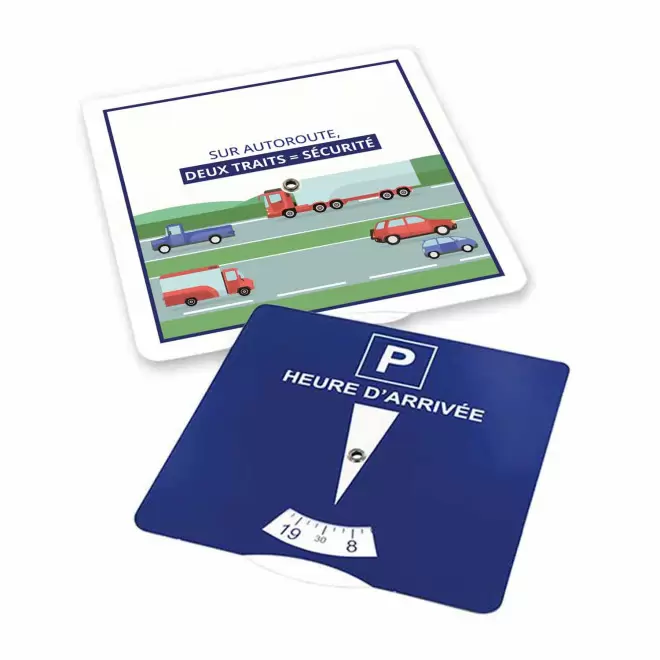 DISQUE DE STATIONNEMENT PUBLICITAIRE 'APARKA DISTANCE' - distance