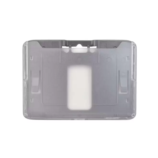 PORTE-BADGE RIGIDE HORIZONTAL 'KATY' - gris