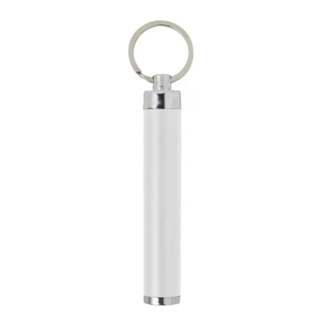 PORTE-CLÉS LAMPE PUBLICITAIRE AVEC LOGO LUMINEUX 'VALANGO' - blanc