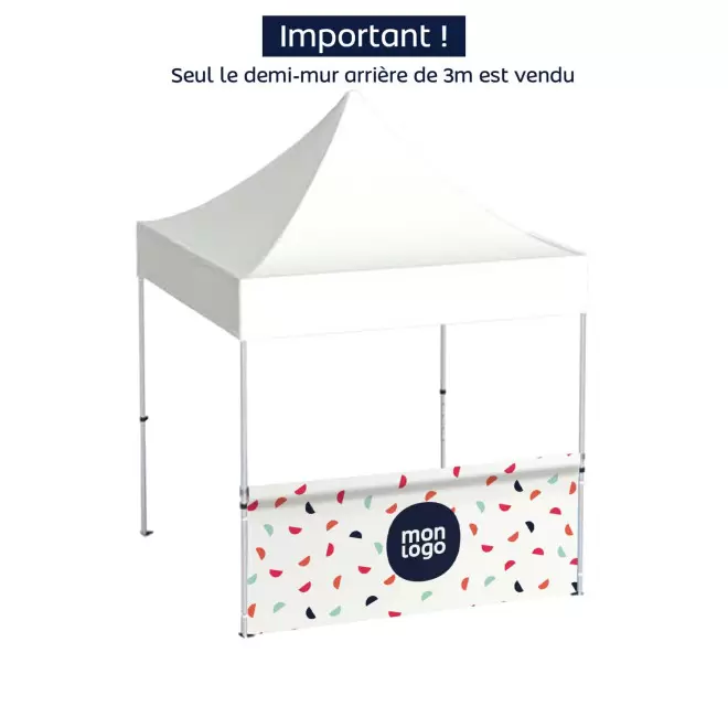 DEMI MUR POUR TENTE PERSONNALISABLE 3x3M 'TELTA' - sublimation