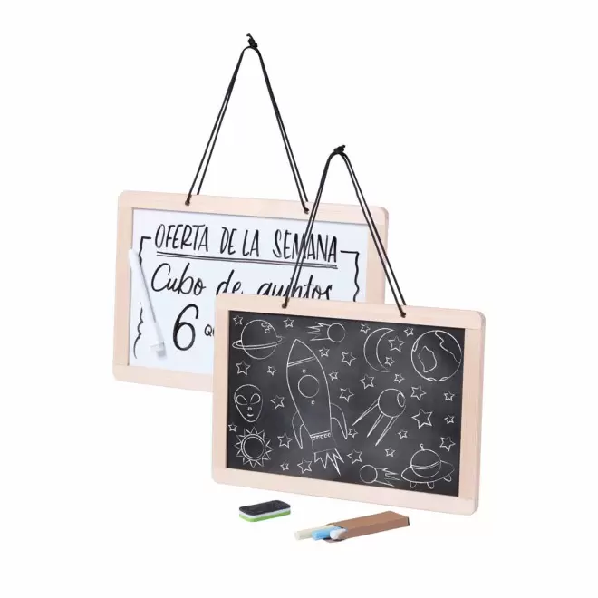 TABLEAU MEMO PERSONNALISABLE 'MURO' - blanc/noir