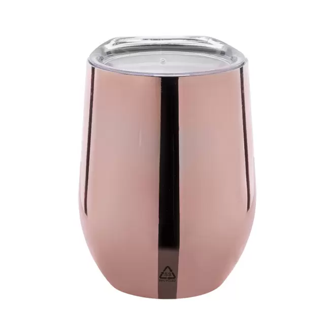 MUG ISOTHERME 350ML PERSONNALISABLE 'GOUGA RECYCLE GOLD' - rose