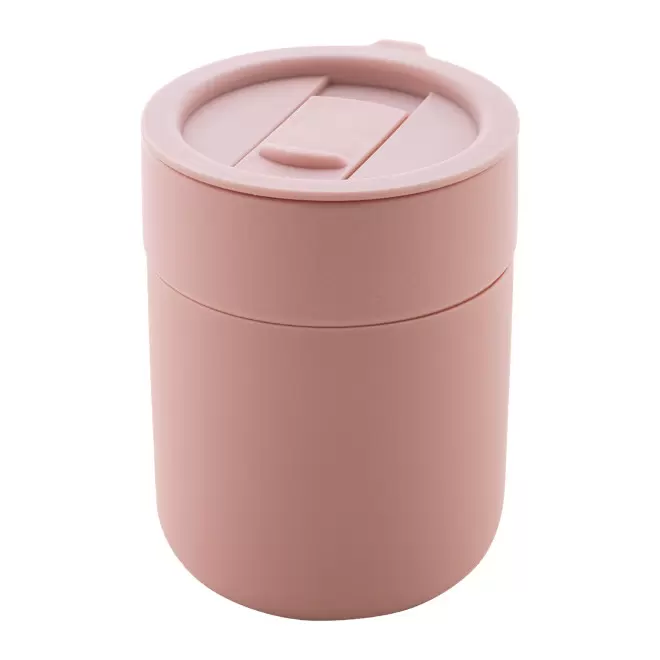 MUG PERSONNALISE EN CERAMIQUE ET SILICONE 'CERAMU'  - rose poudré