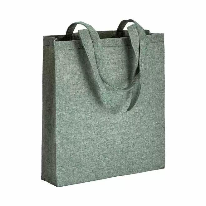 TOTE BAG PUBLICITAIRE À SOUFFLET EN COTON RECYCLÉ 150GR/M² 'BOQUITA' - vert